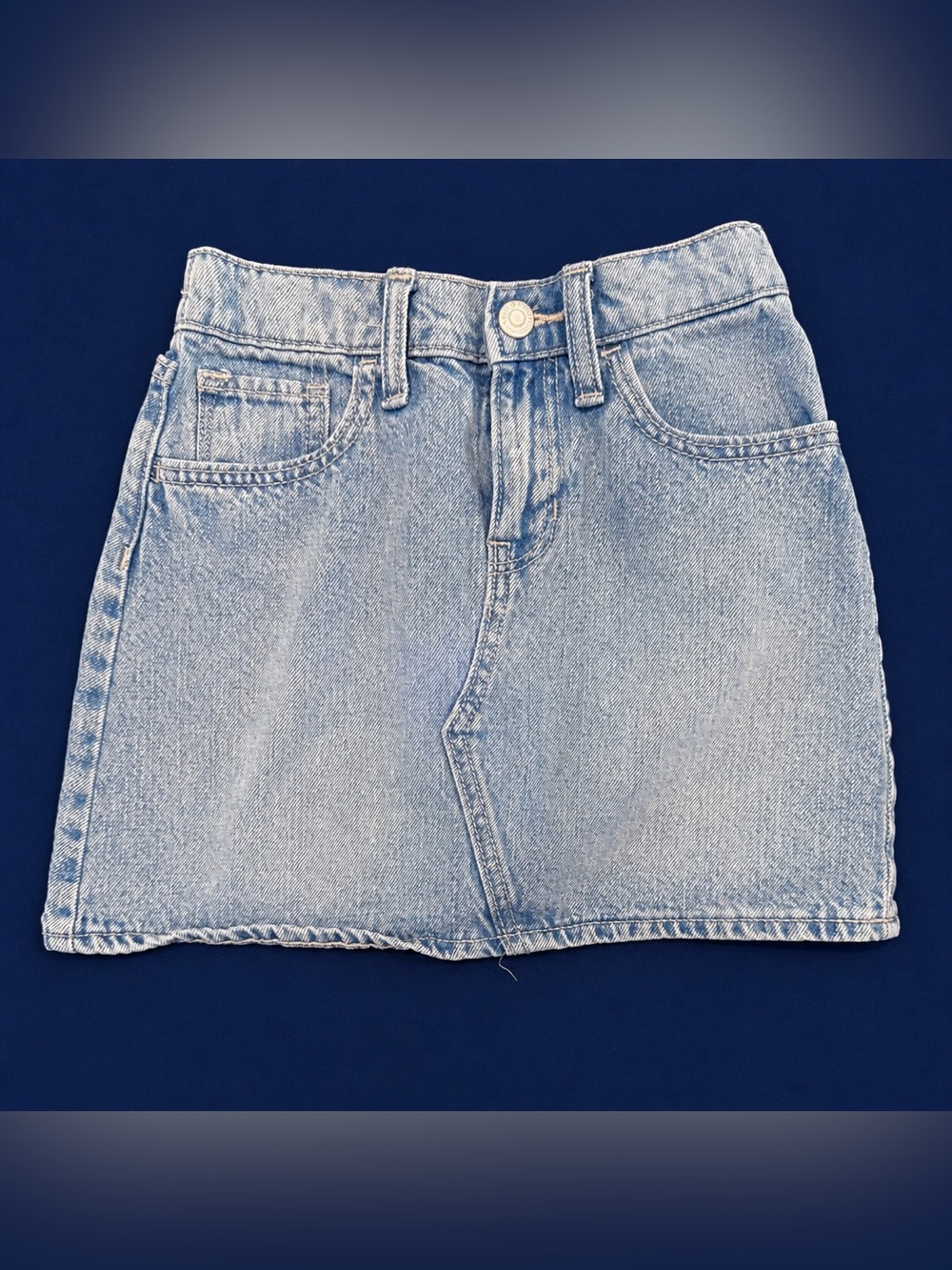 Old Navy Girls Light Wash Denim Mini Skirt